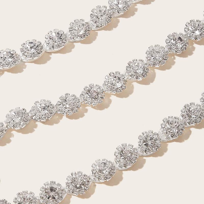 High-end Female Waist Chain for Women Fashion Rhinestone Women Waist Chain Exquisite Elegant Inlaid Exquisite Dress Waist Chain
