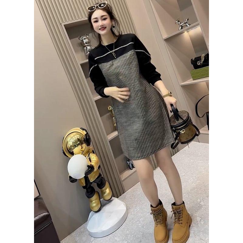 

Европейская станция, сочетание цветов, свитер из чистого хлопка в полоску, имитация двойки Black L