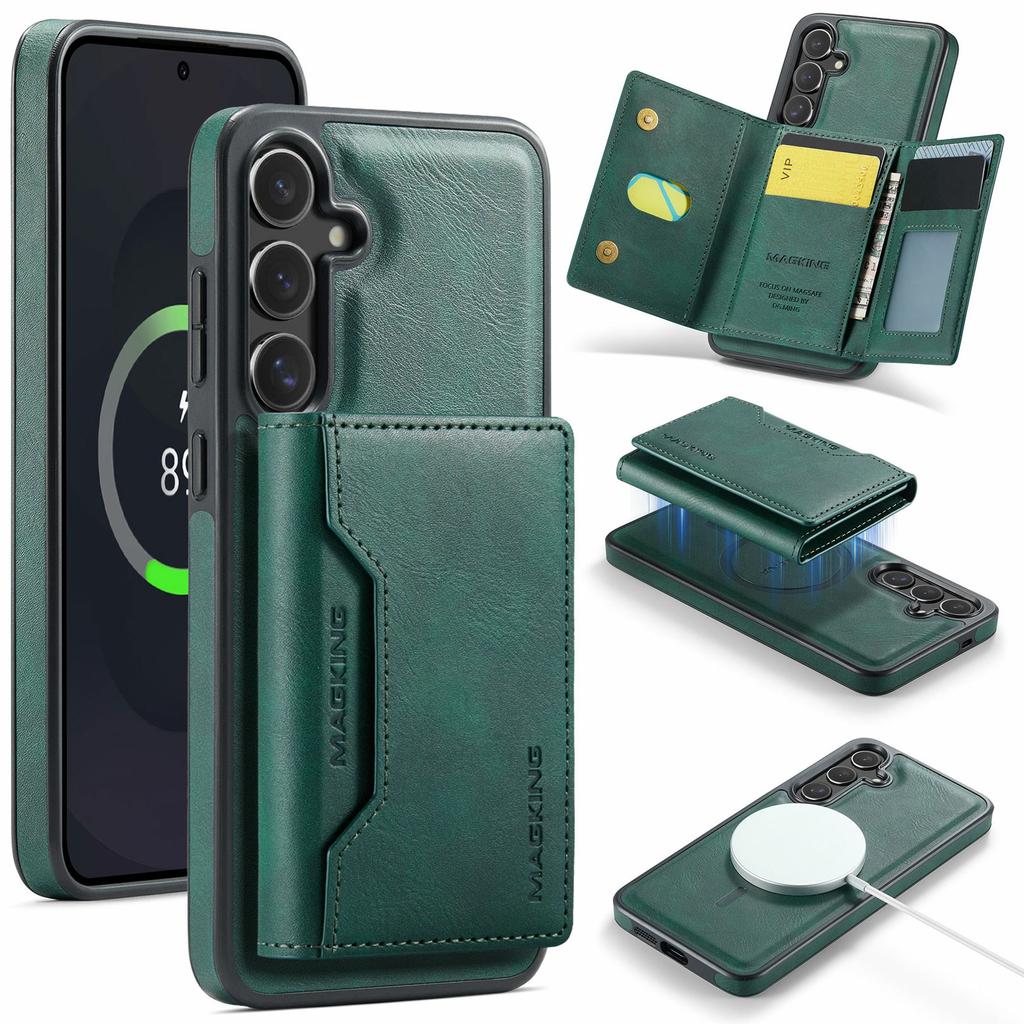 MAGKING K2 Series For Samsung Galaxy S25 FE Case Compatible with MagSafe PC+TPU+PU Phone Cover