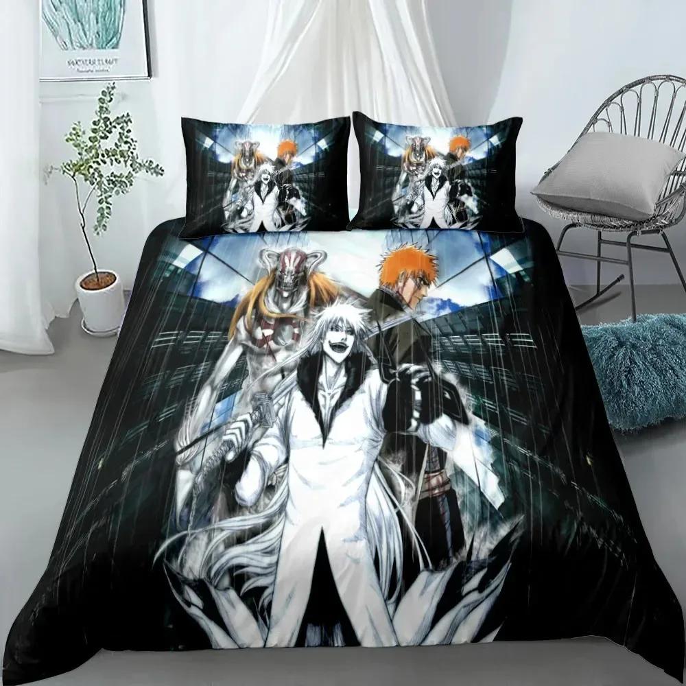 Comforter Anime Bleach Boys Bedding Set King Queen Double Full Twin Single Size Set Bed Set