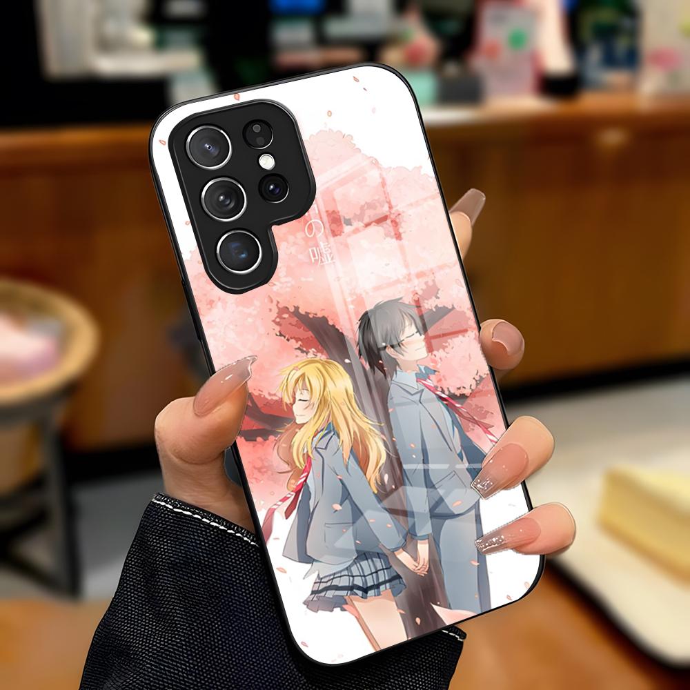 

Чехол для телефона Аниме Твоя апрельская ложь Для Samsung A25 A13 A33 5G A54 A36 A35 A56 A52 A14 Ударопрочный стеклянный чехол Samsung A31 4G
