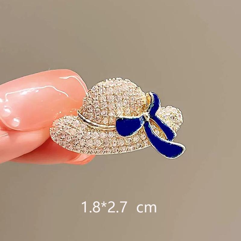 

Креативная шляпная брошь, нишевый дизайн, высококачественная пряжка Sense, женская летняя антибликовая брошь, воротник, булавка, украшение для костюма