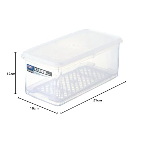 Iwasaki Industrial Fresh Keeper L Commercial Food Storage Container, 4L, with Rack, B-322 N