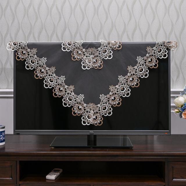 Tablecloth Square Table Cloth Yarn Embroidery Lace Table Cloths For Computer Table Cover Lcd Tv Towels Table Juppe Dust Cover