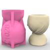 Cute Girl Planter Silicone Mold For Resin Cement Crafts Reusable DIY Flowerpot Design Flower Pot Making Mould
