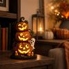 Resin Halloween Pumpkin Decoration with Warm for Holiday Party Home Décor