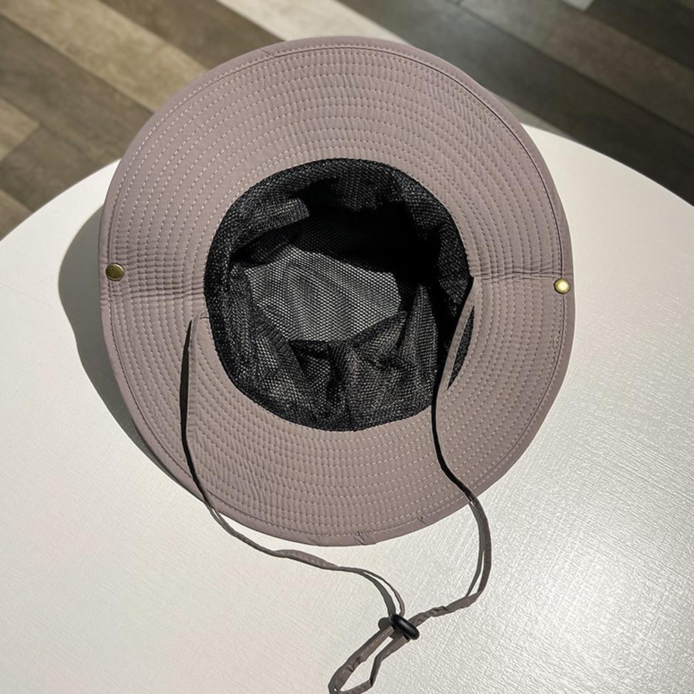Summer Men's Sunshade Cap Waterproof Quick-drying Breathable Wide Brim Anti-UV Adjustable Outdoor Fishing Hiking Fisherman Hats