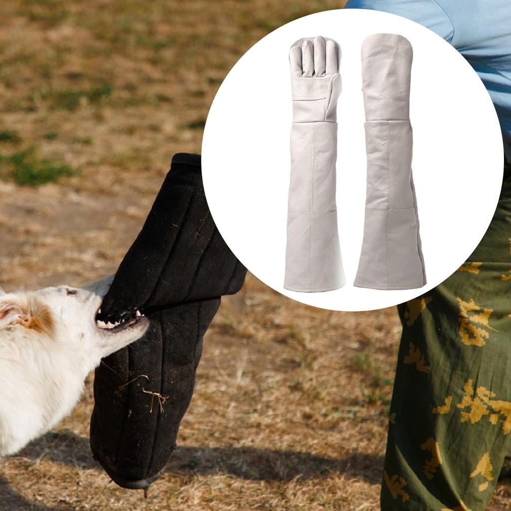 Animal Handling Gloves Bite Resistant Multiuse Scratch PU Leather Work
