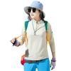 Outdoor sunscreen quick-drying clothes women's long-sleeved T-shirt top light and breathable hiking sports quick-drying clothes women's summer