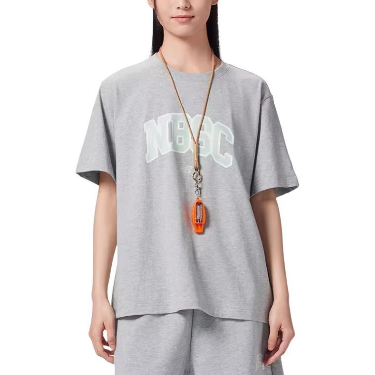 (WMNS) New Balance NBSC Cotton T-Shirt Asia Sizing 'Grey' Women's AWT42313-GHM