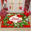 1PC 40*60cm Christmas Entry Door Foot Mat Christmas Carpet Floor Mat Bathroom Non-slip Absorbent Floor Mat Holiday Door Mat Home Decoration