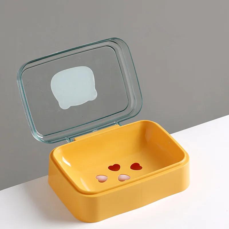 1 Stück Tragbare Seifenschalen Doppelschichtige Seifenkiste Aus Kunststoff Haushaltsbadezimmerablauf Seifenschale Badezimmerseifenkiste Mit Abdeckung