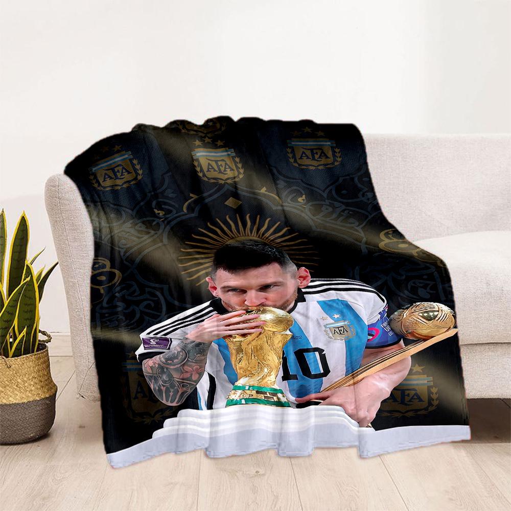 Messi 531 Blanket Warmthful Decor Perfect for Picnics Office Chair Chair for All Seasons Warmthful Decor Ideal Gift for Friends Family Couples Picnic