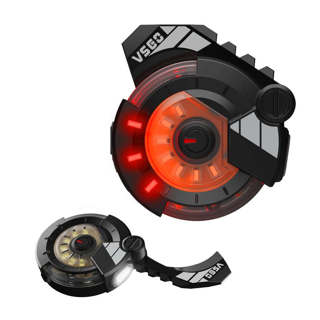 VSGO Rechargeable EDC Clip Pocket Flashlight with 3 Light 8 Light 200mAh Flat and Magnetic Versatile for Night and Signal Tools Sources, Modes,