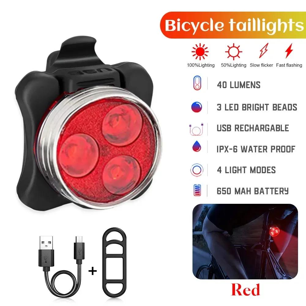 Cycling Bike Taillight USB Rechargeable Led Bicycle Light Tail Clip Lamp Bicycle Lamp Luz Bicicleta Rear Back Bike Tail Light