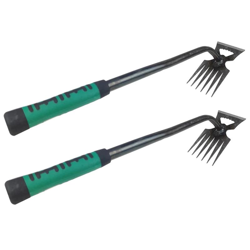5/6/11 Tines Gardening Hand Weeder Tool Multifunctional Uprooting Weeding Tool Grass Root Removal Tool Gardening Supplies