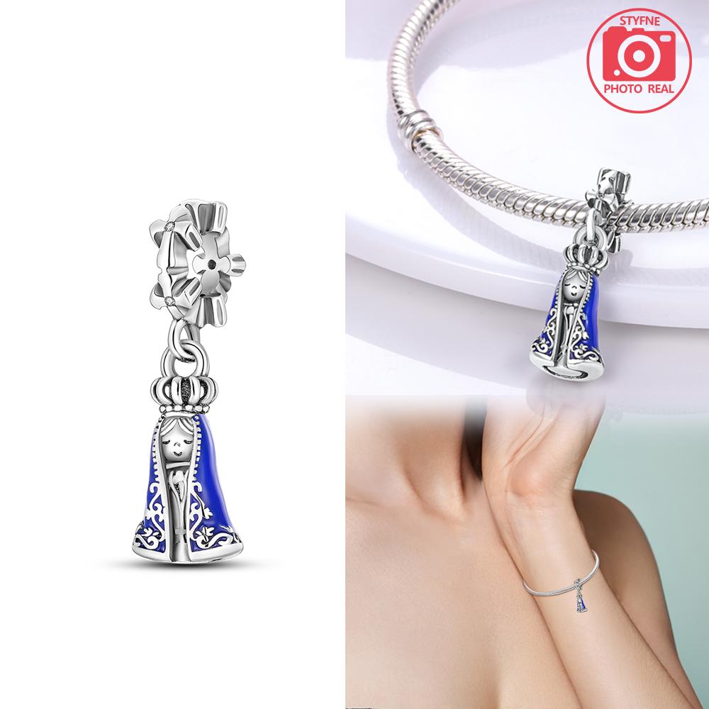 

New copper Colors Virgin Mary Pendant Compatible With copper Colors Authentic Bracelets Do It Yourself Birthday Jewellery Gift