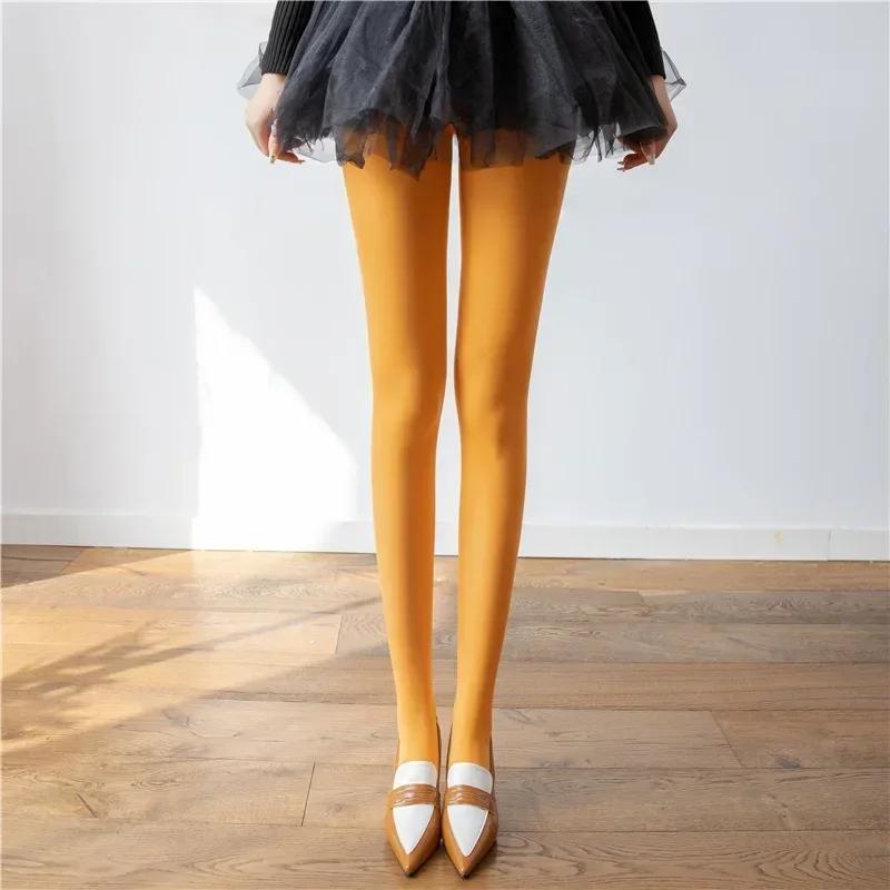 Women's Tights Slim Stockings Pantyhose Super Elastic Large Size Leggings Red Women's Media Sexy Tights Spring Autumn Winter