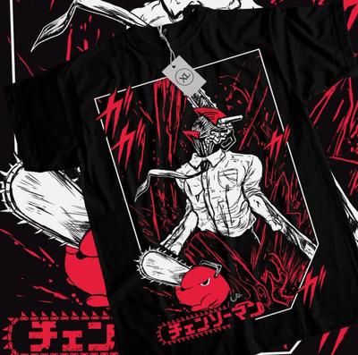 Chainsaw Man Anime T Shirt, Denji, Reze Movie, Chainsaw Devil Graphic Lot