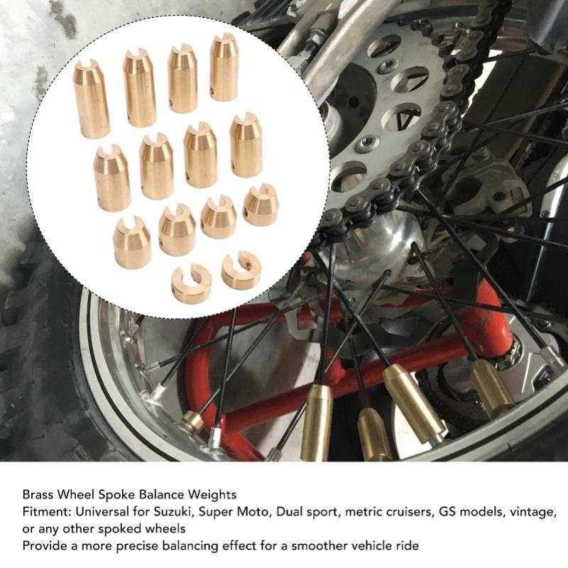 Messing Speichen-Auswuchtgewichte Präzises Design Verschleißfeste Speichen-Auswuchtgewichte Nachfüllpackung für Supermoto Dual Sport