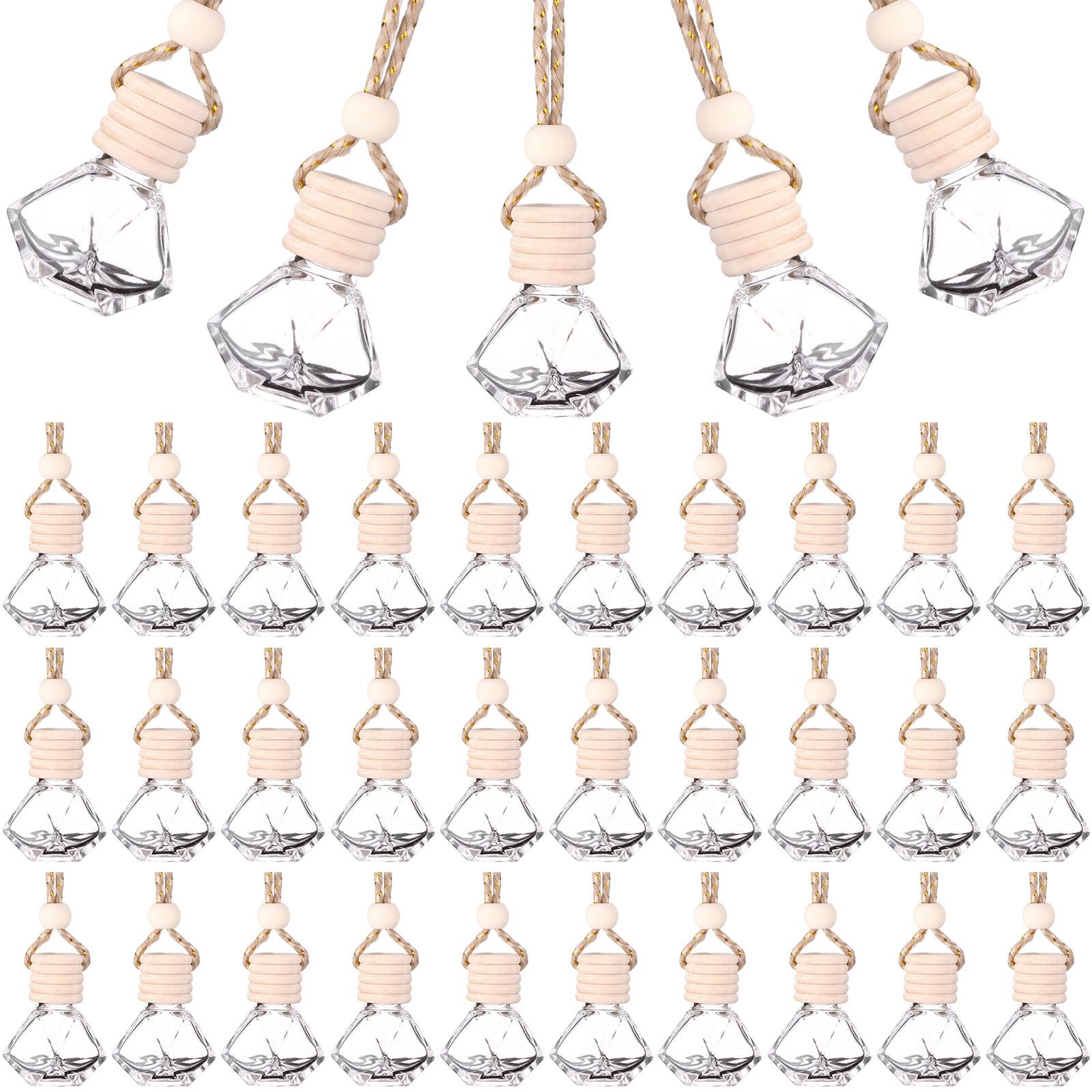 

30 шт. 8 мл Форма діаманта Підвісний Автомобільний Ароматизатор Дифузор Порожній Прозорий Скляний Ефірний Дифузор Пляшка-Дифузор Автомобільний Ароматизатор 0 золотий