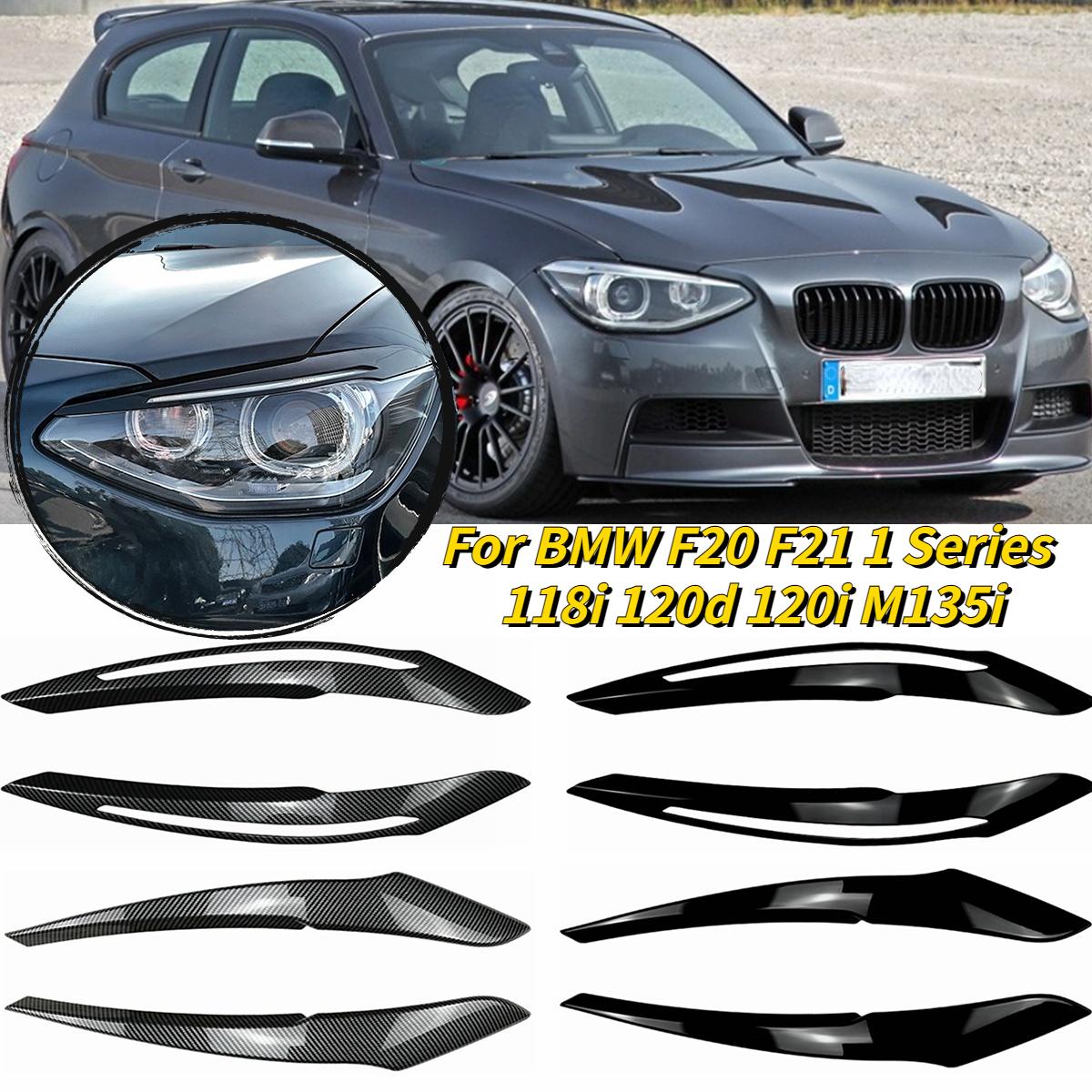 

Для BMW F20 F21 1 серии 118i 120d 120i M135i Pre-Lci Evil фары для бровей и век ABS глянцевый черный/карбоновый вид 3D