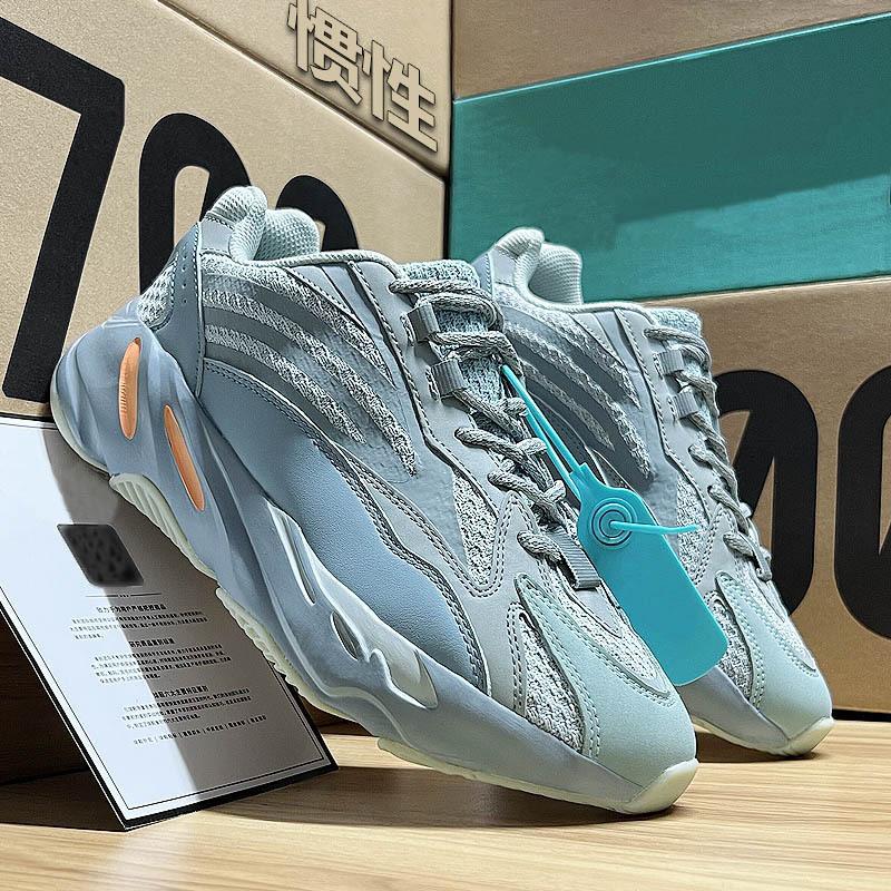 Coconut 700V2 Dad Shoes White Gray Lightweight Platform Men's Shoes Trendy Retro Reflective Sports Casual Shoes Women 2025