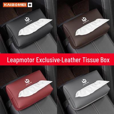 Boîte à mouchoirs pour voiture Leapmotor pour les modèles T03, S01, C11, C01 et C-more (Porte-lingettes style accoudoir)