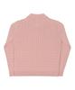 SELITIO Women'S Color Point Cable Collar Knit Pink