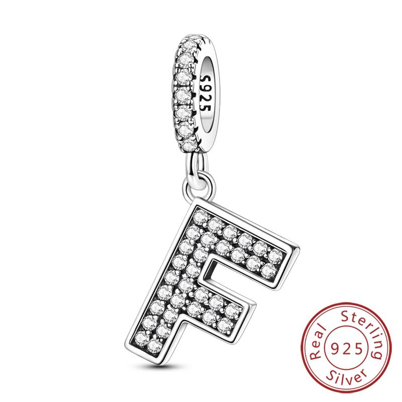 New Charms Beads Pendants Copper 26 Letters A-Z Alphabet Diy Name Beads Fit Original Bracelet Women Jewelry Making