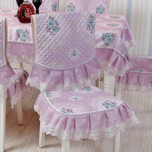 Modern Minimalist Thick Non Slip Chair Cover Cotton Lace Printed Dustproof Seat Protector 1 Pcs