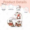 Heart Shaped Acrylic Gift Christmas Gnome Tabletop Decor, 2D Flat Holiday Ornaments Centerpiece with Love Design, Festive Room Ornament, for