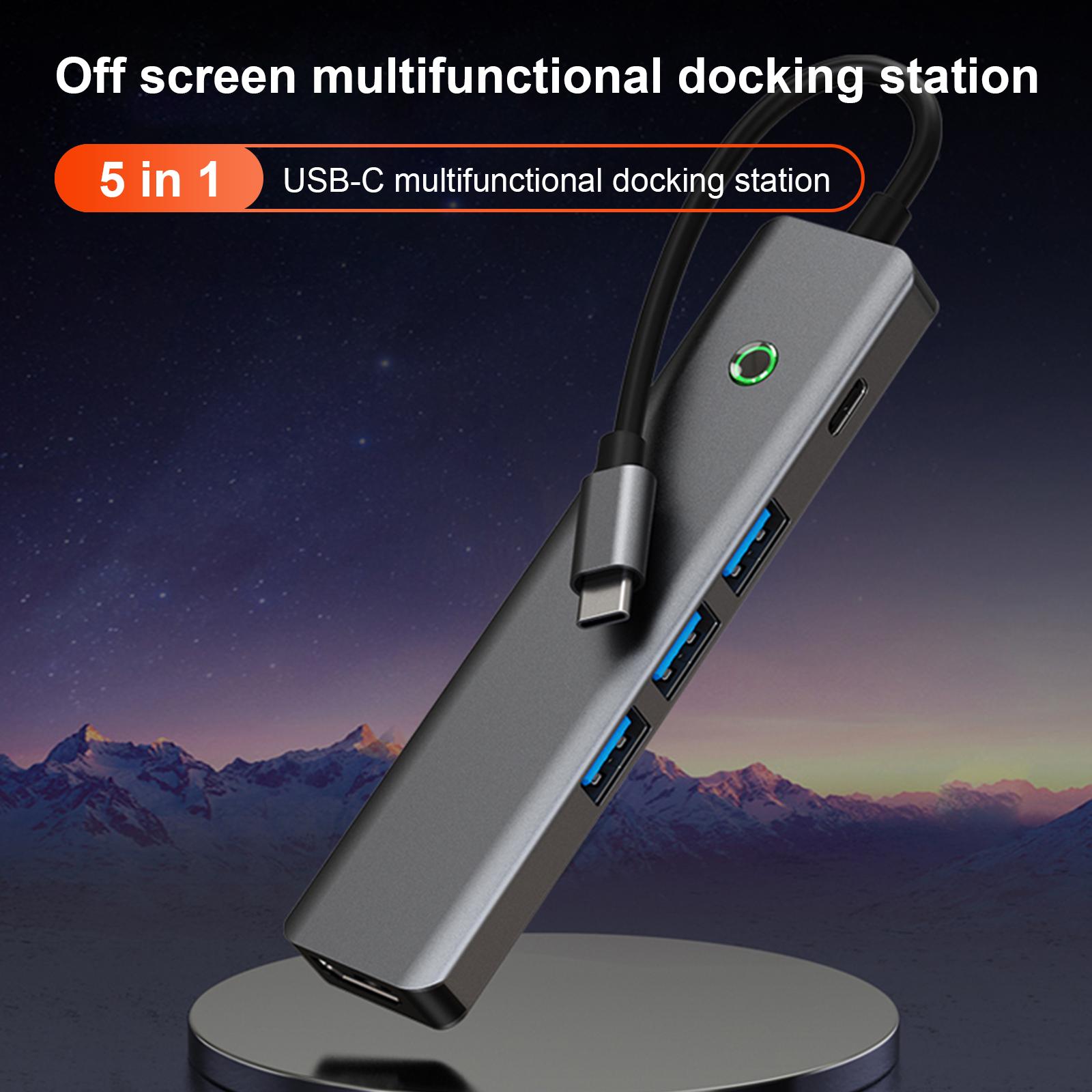 

5 in 1 TYPE-C USB3.0 HDMI PD100W Interface Hub Adapter Dock for MacBook iPad Pro