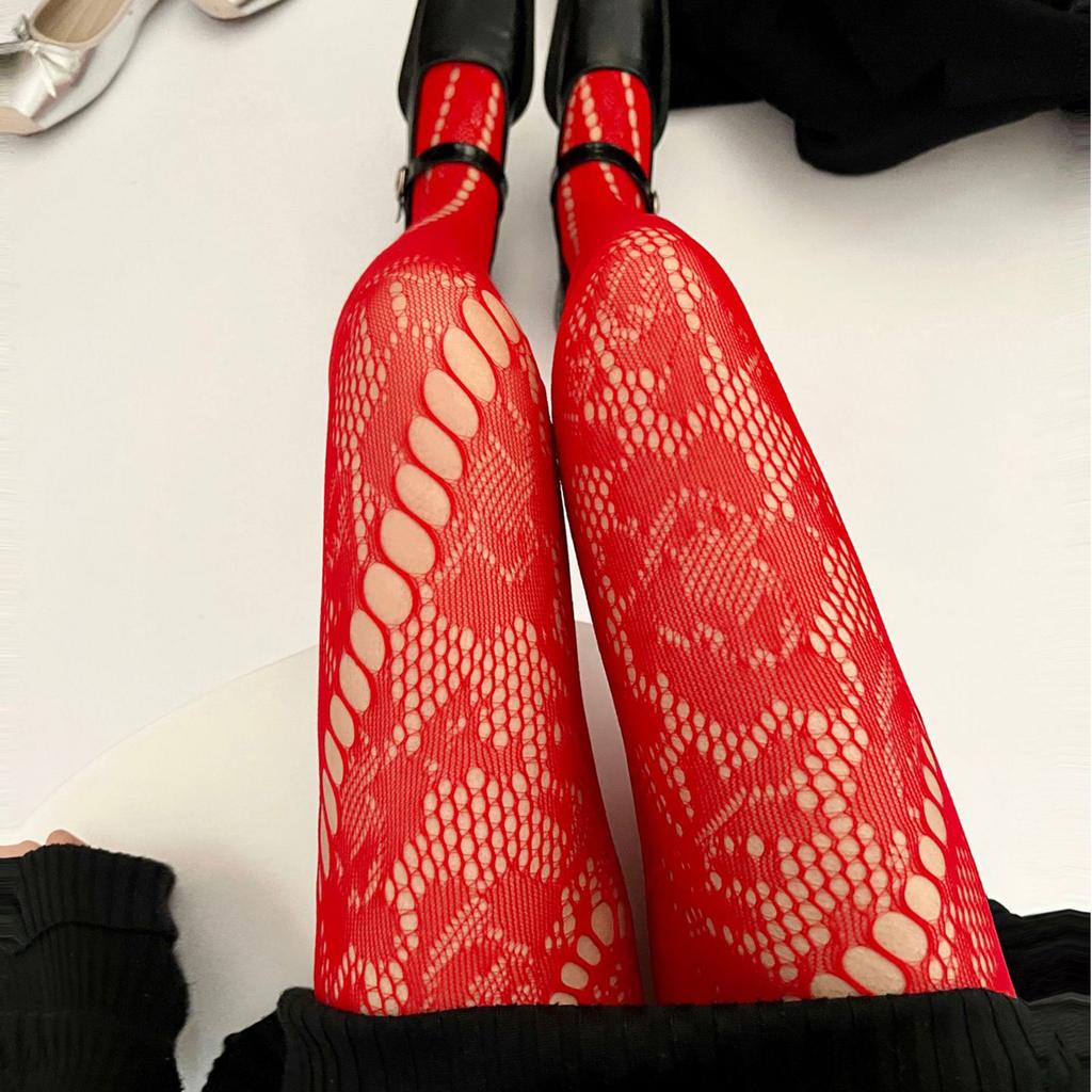 Florals Patterned Tights Fishnet Stockings Summer Flower Sheer Pantyhose Tights