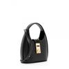 Salvatore Ferragamo Calfskin Gancini Mini Hobo Black