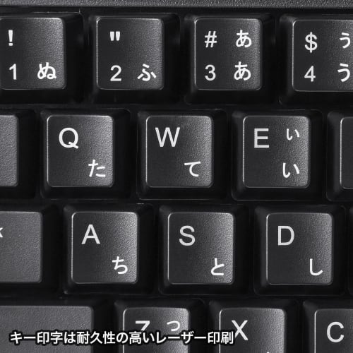 Sanwa Supply Keyboard, Wired USB Connection, Antibacterial, Waterproof, Dustproof Type, Japanese 109 Keys, Black SKB-BS6BK