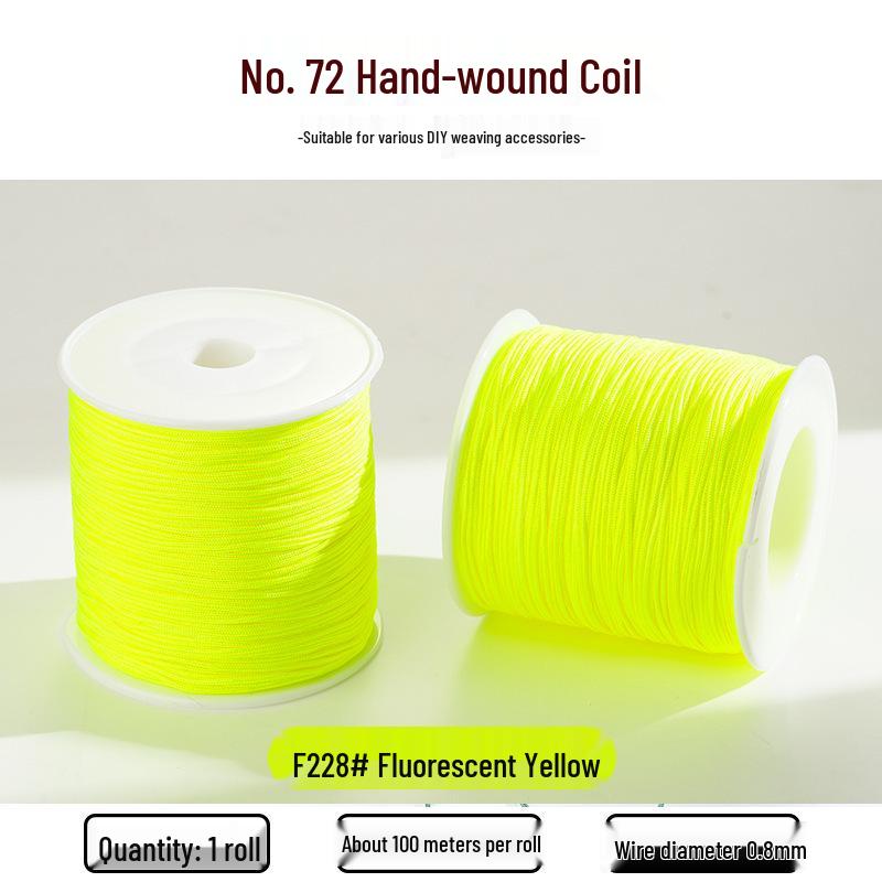 Multi-color No. 72 Handmade Braided Beading Cord Kit - Durable Knotting & Bracelet Material No. 72 Jade Cord (100m/roll)