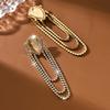 French style romantic high-quality temperament atmospheric U-shaped hollow water droplet earrings ear accessories