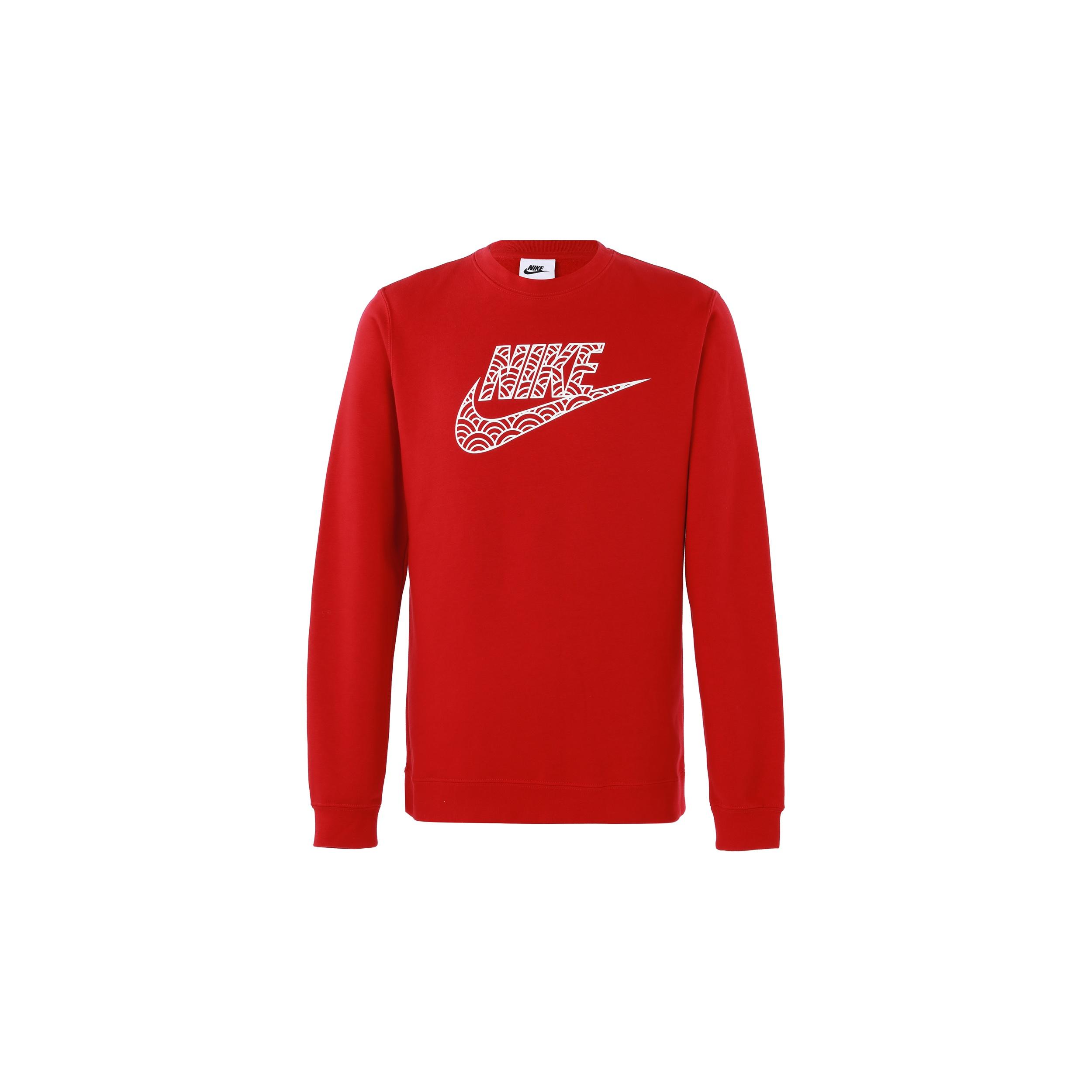 Men s Nike Logo Casual Sports Round Neck Pullover Red DR7829-687 XXL