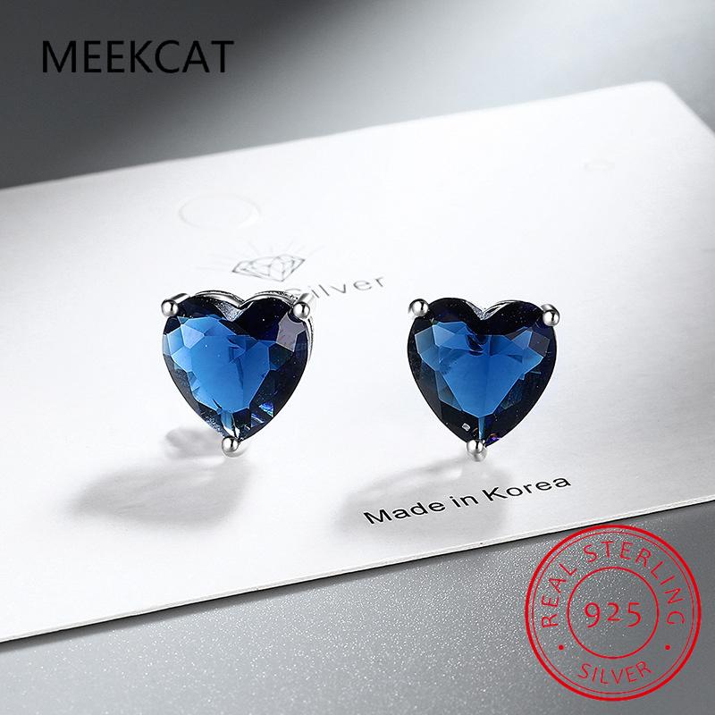 Heart Cut Genuine Peridot 925 Sterling Silver Stud Earrings for Women Fashion Green Gemstone Statement Jewelry