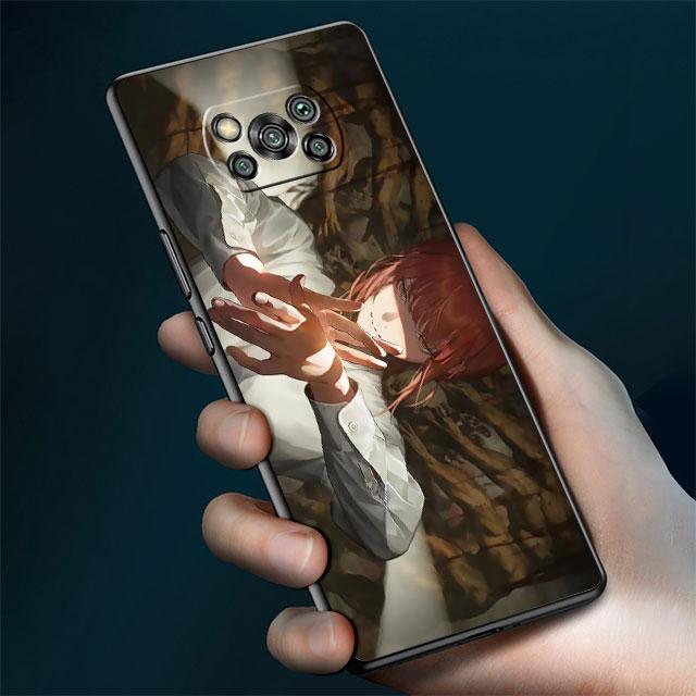 Husă Pentru Xiaomi Mi Poco X3 NFC X4 Pro F3 M3 C40 F4 GT M5 M4 F1 11 Lite 11T 10T 9T Husă de Telefon din Silicon Chainsaw Man Anime Makima