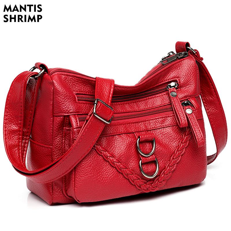 Women Shoulder Bags Punk Style Hobos Crossbody Bag Luxury Soft Pu Leather Messenger Bag