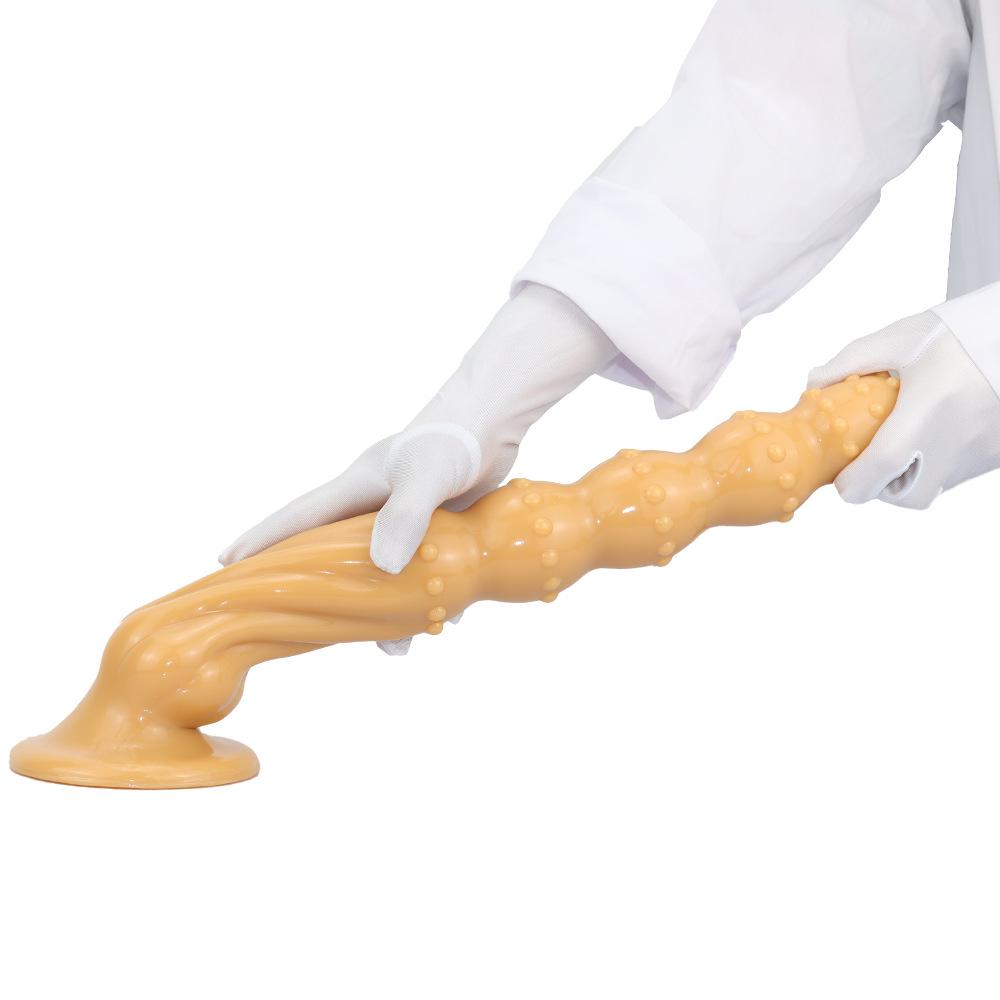 Plug Anal Silicone Extra Long avec Ventouse Godemichet Jouet Sexuel Masturbateur pour Hommes et Femmes Strap on Pénis Bite Réaliste BDSM
