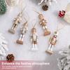 5Pcs/Set 12CM Nutcracker Puppet Soldiers Doll Christmas Pendants Gift Ornaments Decoration Cartoons Golden Sparkling Handicraft