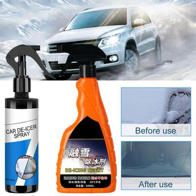 100/500ml Samochodowy płyn do usuwania lodu w sprayu Odladzacz do szyb Rozpuszczalnik śniegu Odmrażacz w sprayu Opryskiwacz spustowy Samochodowy odladzacz do szyb Spray do topienia lodu