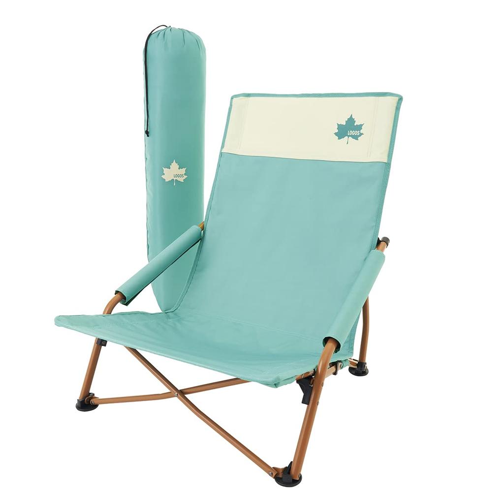 LOGOS Life Agra Chair (Colorful Logos) 73311002 Light Blue Outdoor Folding Camping Chair