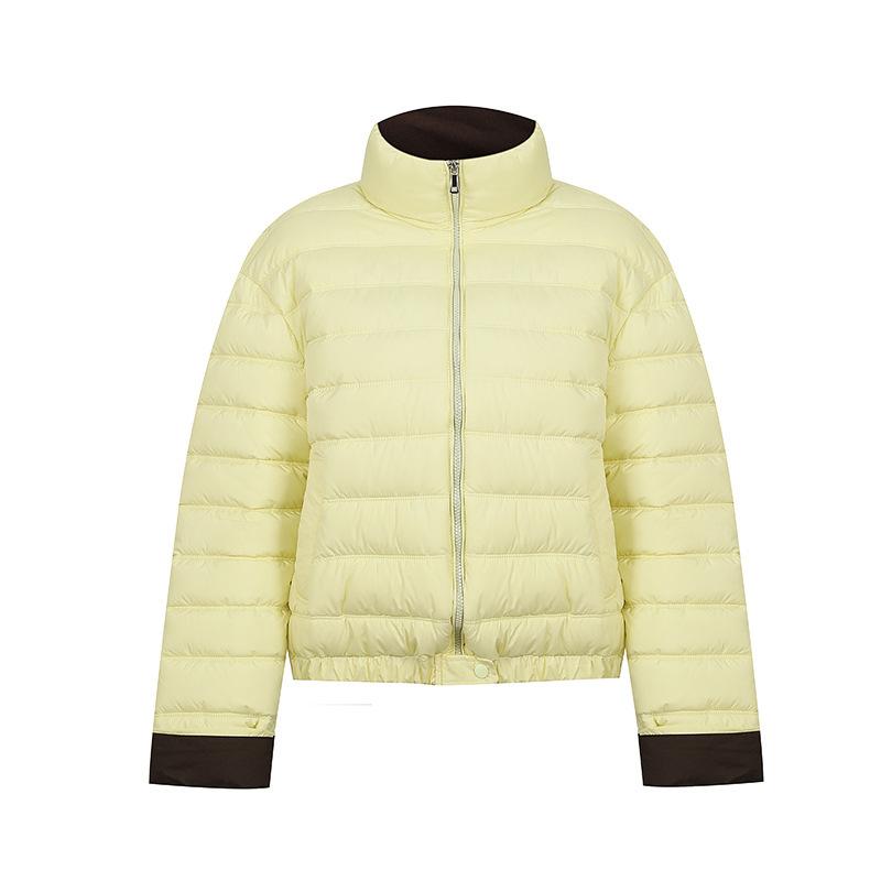 Women's short cotton-padded clothes, autumn and winter new models, contrasting colors, fashionable age-reducing and cold-proof clothes, temper