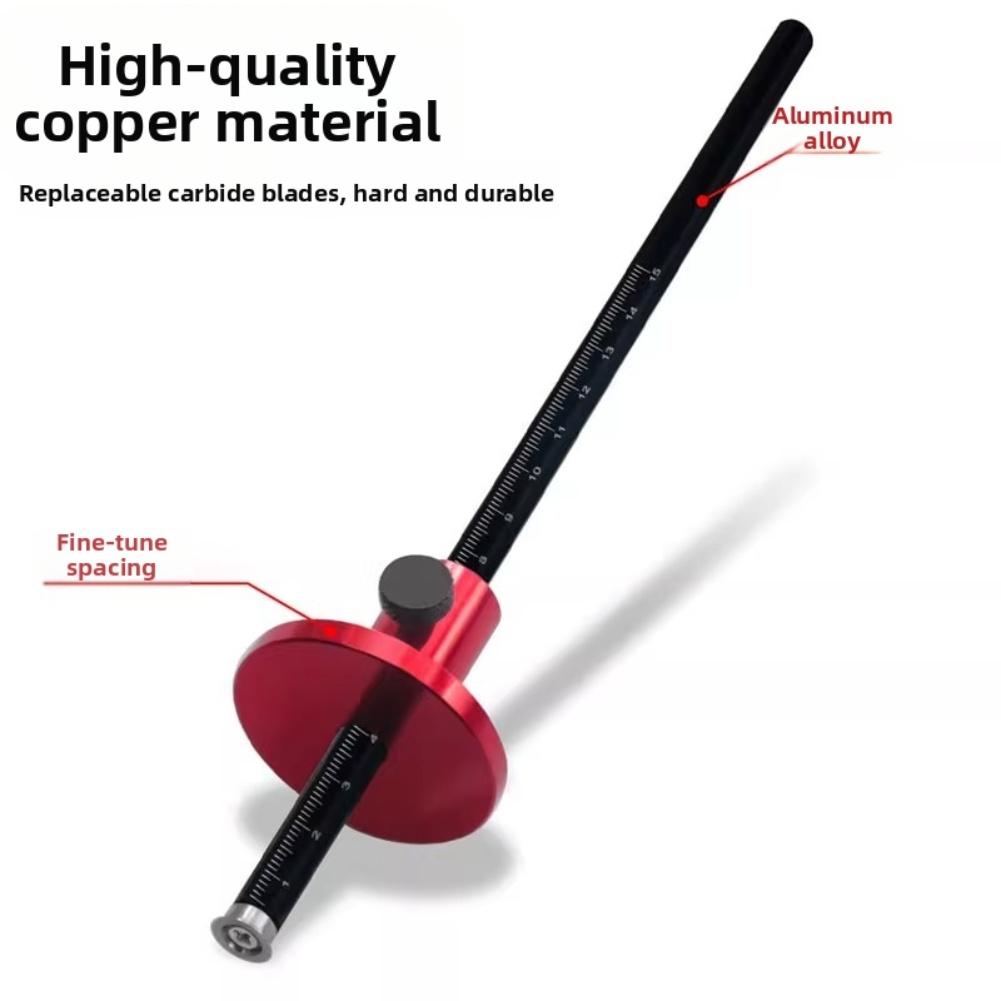 Aluminum Alloy Wood Marking Gauge with Metric and For Imperial Scales for Accurate Woodworking and Furniture Repair