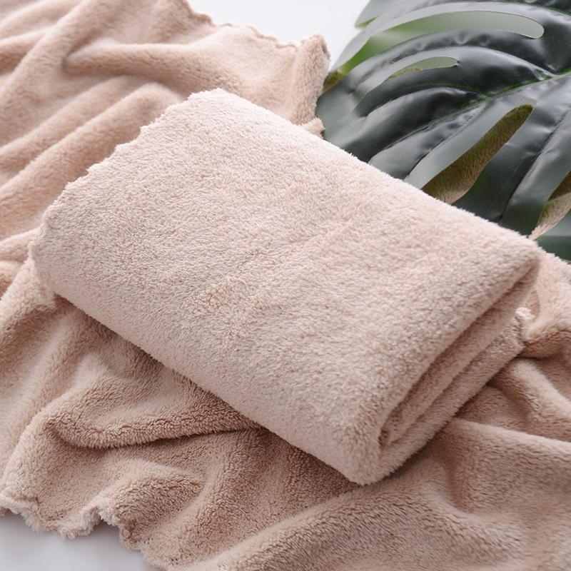 Lace-Trimmed Coral Fleece Square Towel - Absorbent & Soft Cleaning Cloth, 30cm, Ideal for Kitchen, Dishwashing, and Children's Handkerchiefs.
