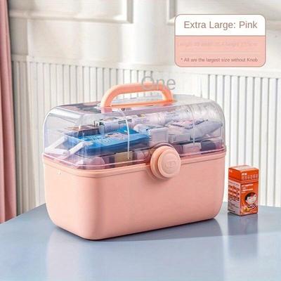 Large Capacity Family Medicine Organizer Box Modern Portable Kit Medicine Storage Container Family Emergency Kit Box